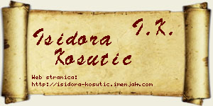 Isidora Košutić vizit kartica
